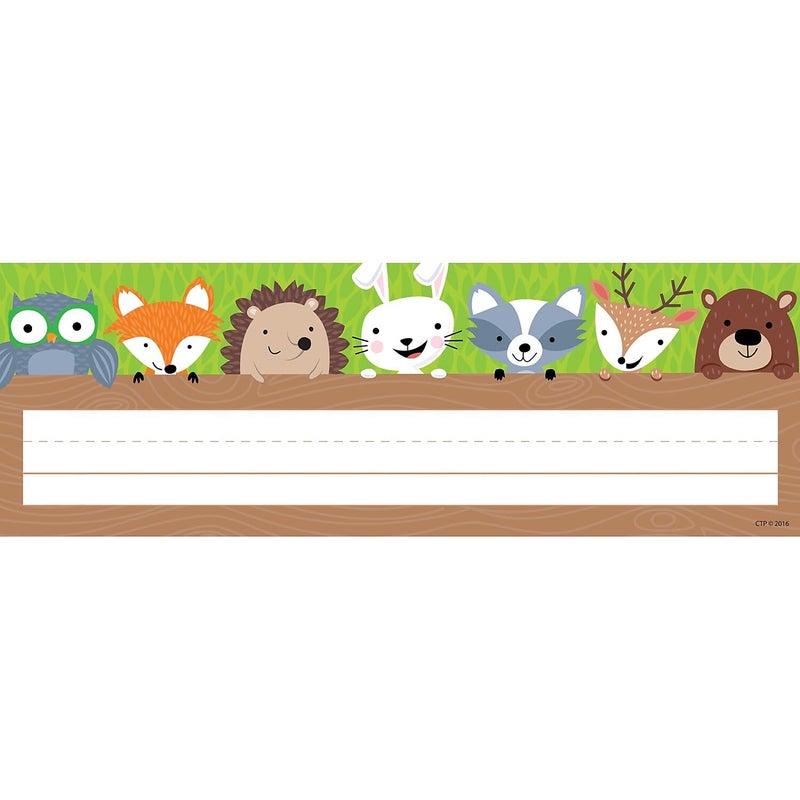Creative Teaching Press CTP Woodland Friends Name Plate, Set of 36 Name Plates, 9.5â€ x 3.25â€ Each (Creative Teaching Press 4400) - Image 1